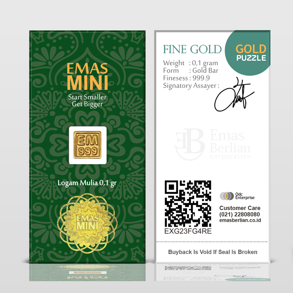 Emas Mini Secure Card  0,1 gram